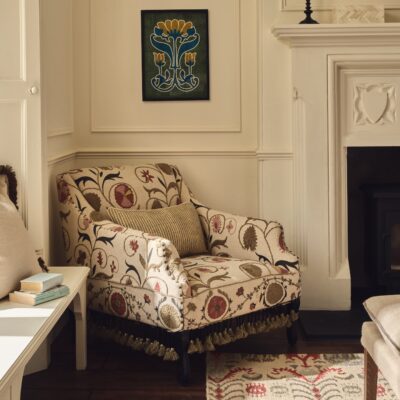 Tarma Sheki Cotton Armchair - Olive