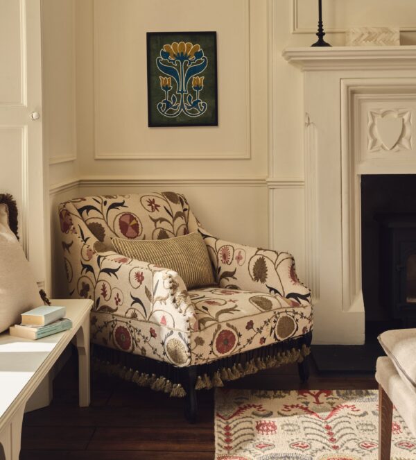 Tarma Sheki Cotton Armchair - Olive