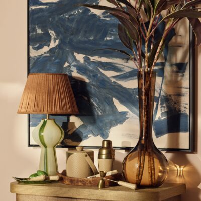 msworth Leather Ice Bucket and Tongs