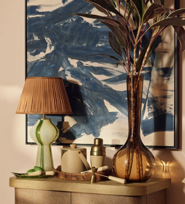 msworth Leather Ice Bucket and Tongs